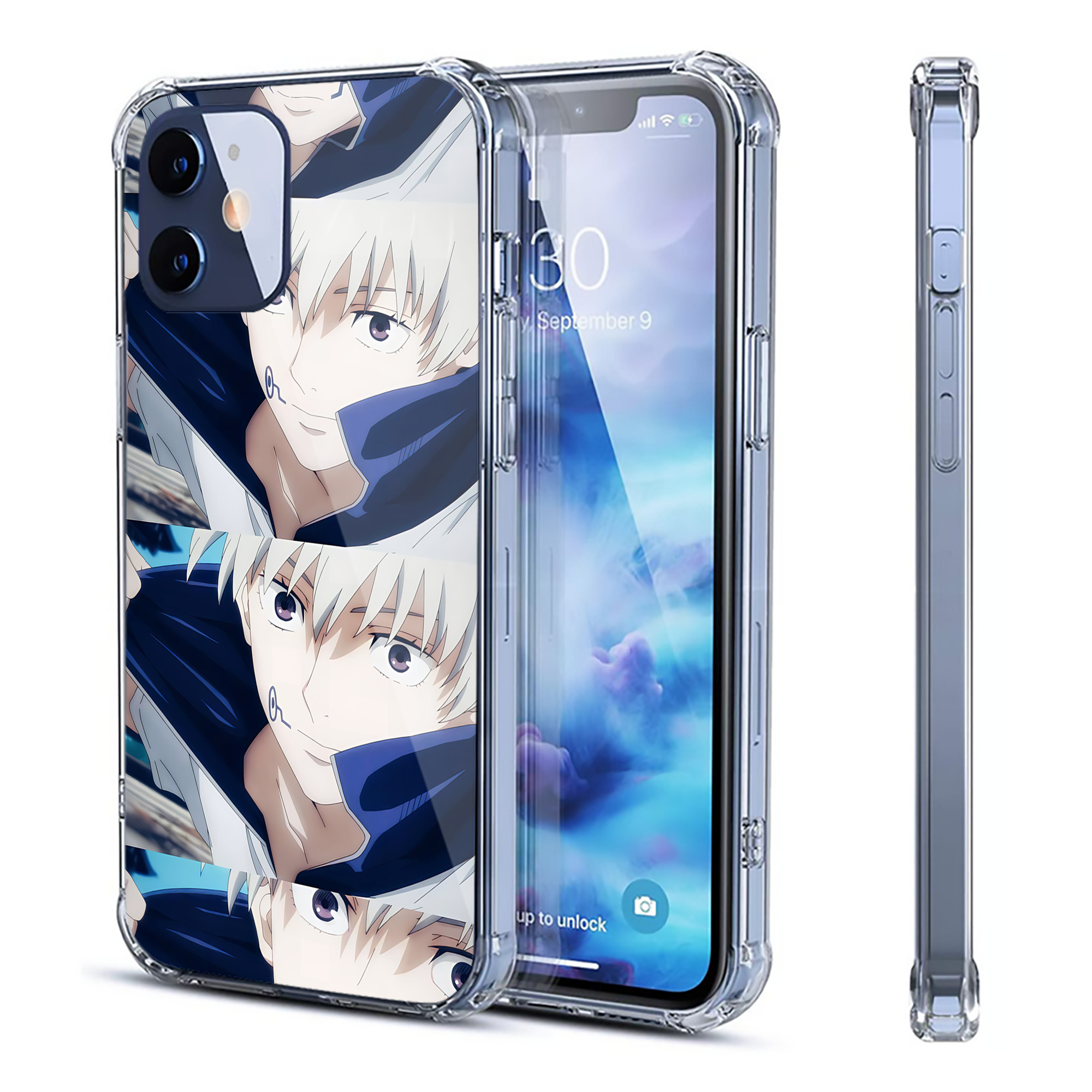 （画像用） 呪術廻戦 Jujutsu Kaisen 【iPhone 12シリーズ対応】透明スマホケース（クリアソフトケース）